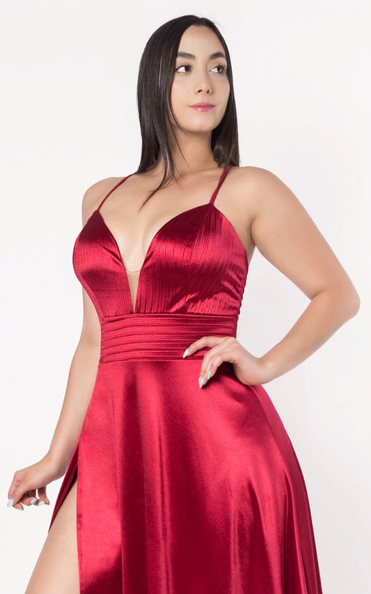 VESTIDO PLISADO MAXY ROJO | ALEXA LEE