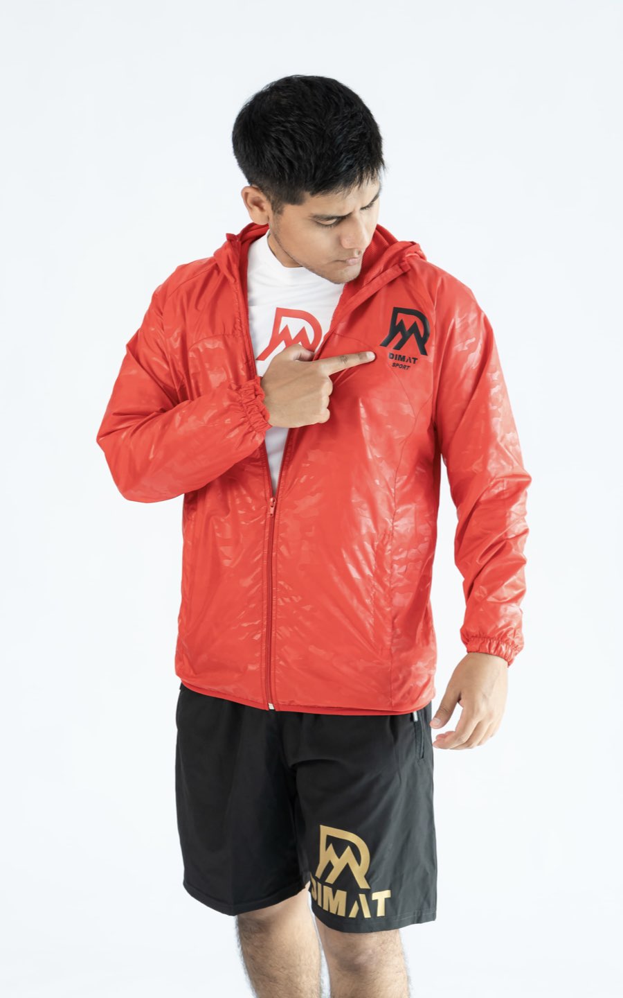 CASACA CORTA VIENTO ROJA | DIMAT SPORT