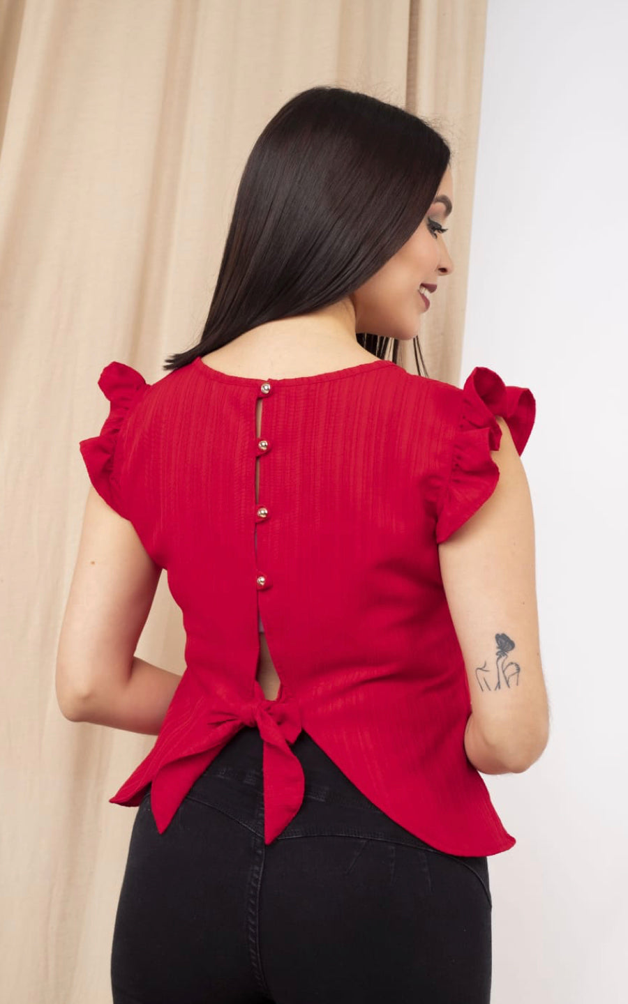 BLUSA ROJA LAZO | DELFIN ROSA