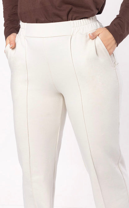 PANTALON FRENCH TERRY BLANCO | BOOM