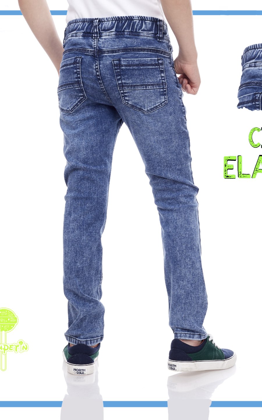 PANTALÓN JEANS NEVADO AZUL | CHUPETIN