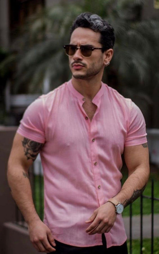 CAMISA SLIM FIT ROSADA | GARETTO COLLECTION