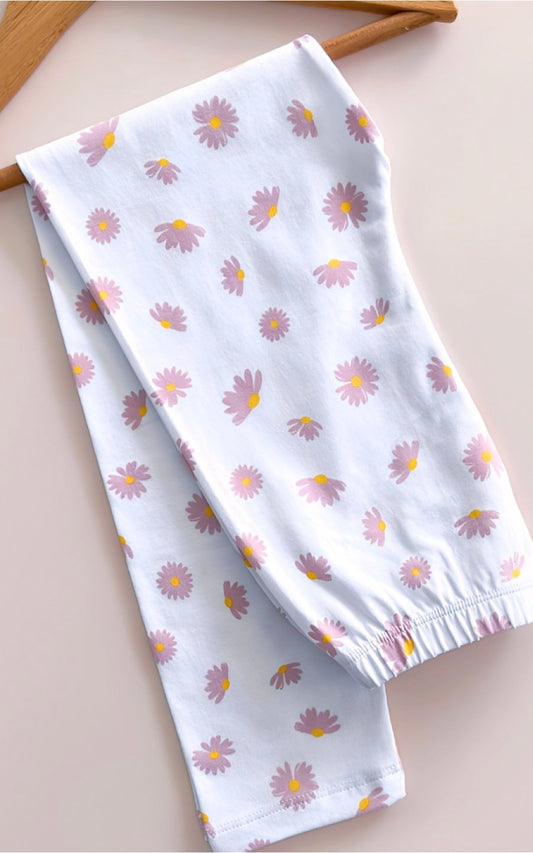 LEGGINGS BLANCO MARGARITAS | LE PETIT COMPANY