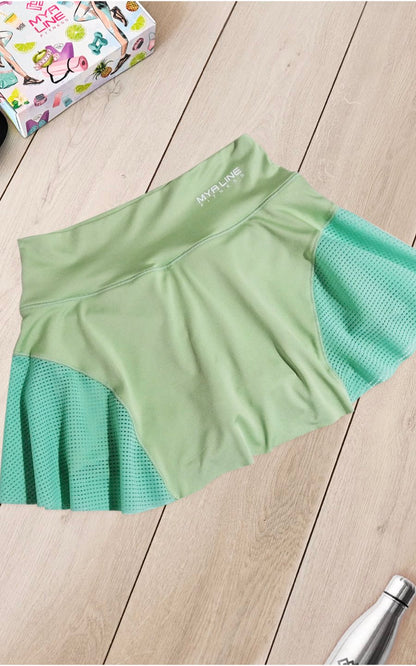 SHORTS FALDA COPACABANA VERDE | MYA LINE FITNESS