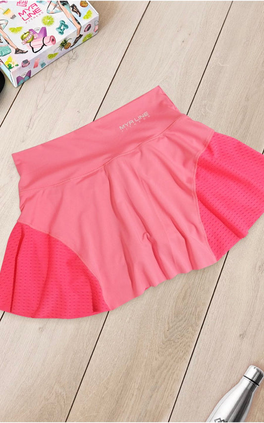 SHORTS FALDA COPACABANA CORAL | MYA LINE FITNESS