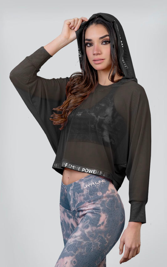 SUDADERA AMAZONAS NEGRO | MYA LINE FITNESS