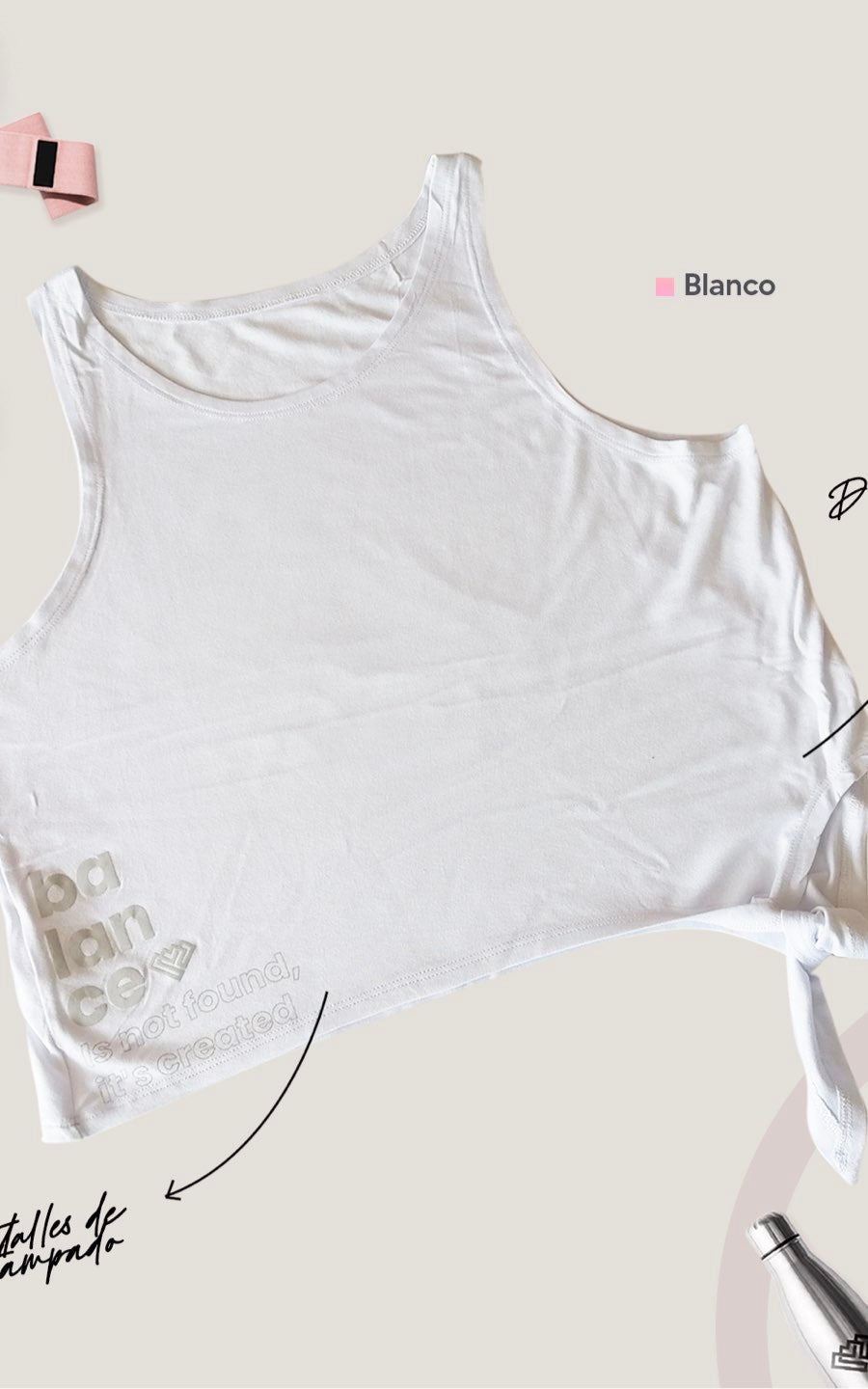 SUDADERA BALANCE BLANCO | MYA LINE FITNESS