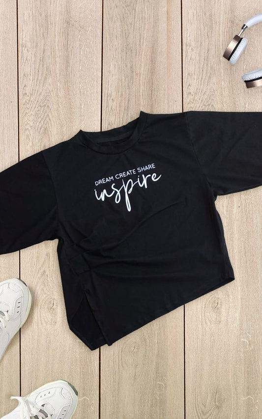 SUDADERA INSPIRE NEGRO | MYA LINE FITNESS