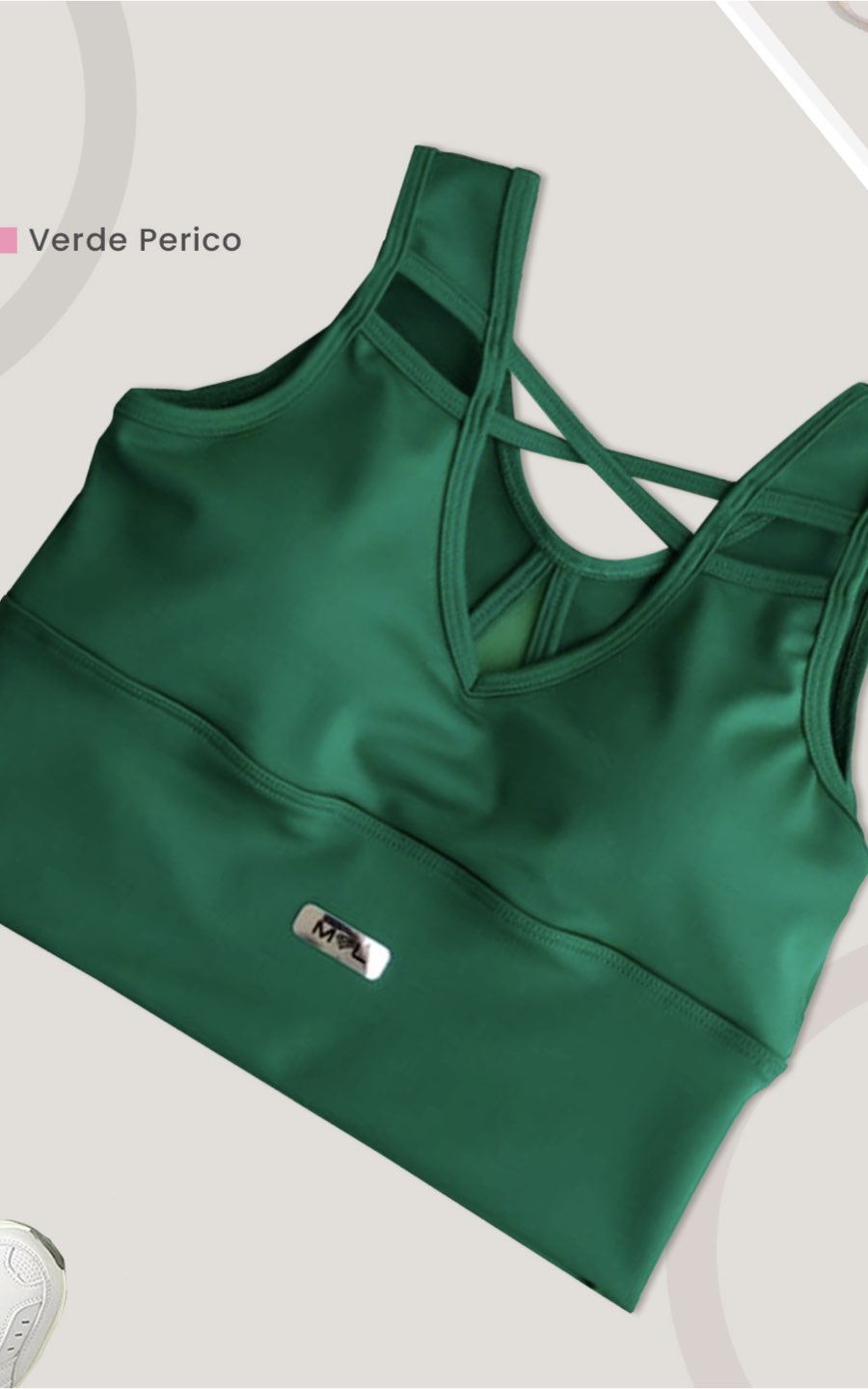 TOP GRETA VERDE PERICO | MYA LINE FITNESS