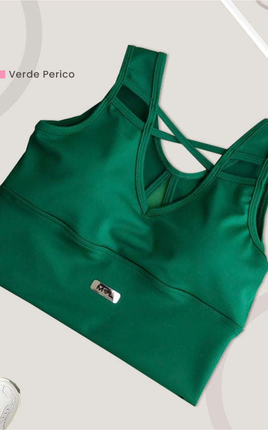 TOP GRETA VERDE PERICO | MYA LINE FITNESS