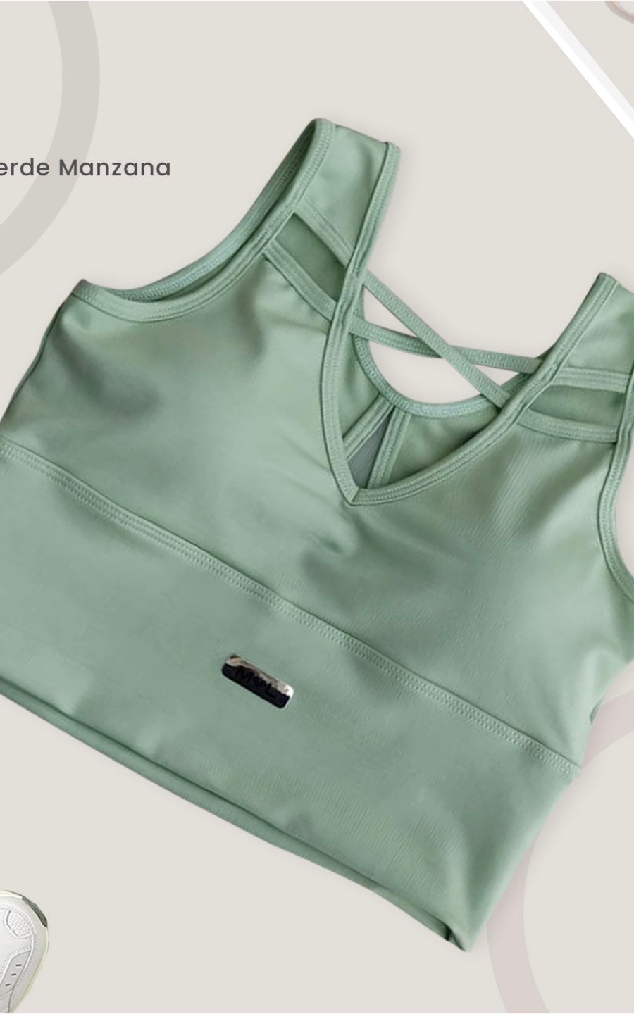 TOP GRETA VERDE MANZANA | MYA LINE FITNESS