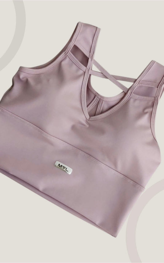 TOP GRETA VERDE ROSA | MYA LINE FITNESS