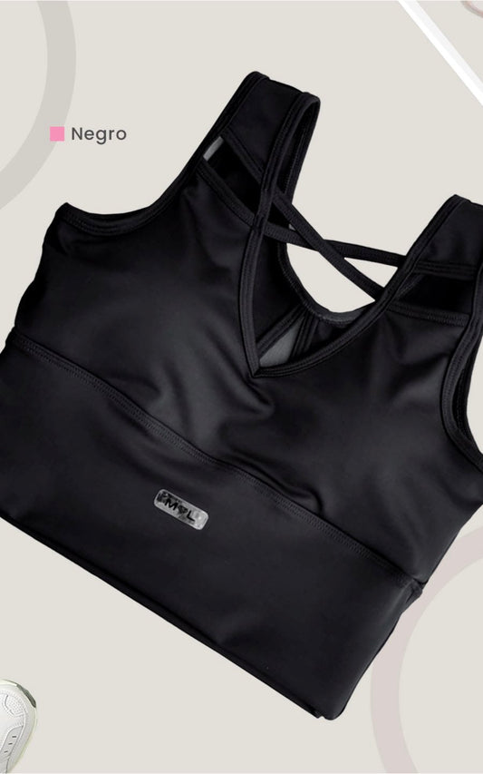 TOP GRETA VERDE NEGRO | MYA LINE FITNESS